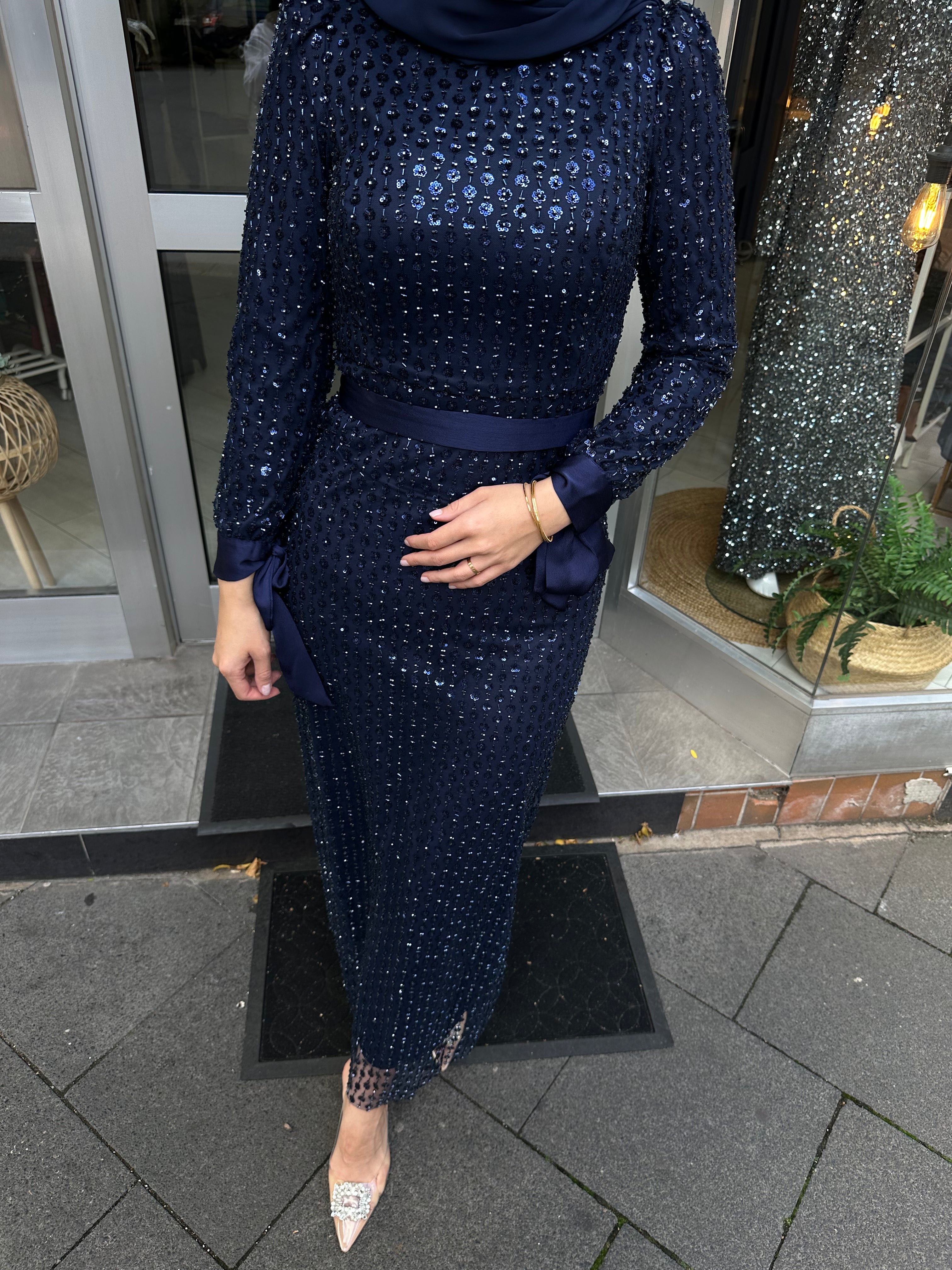 blue Abendkleid